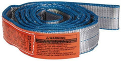 Lift-All - 9' Long x 2" Wide, 6,400 Lb Vertical Capacity, 2 Ply, Polyester Web Sling - 5,000 Lb Choker Capacity - USA Tool & Supply