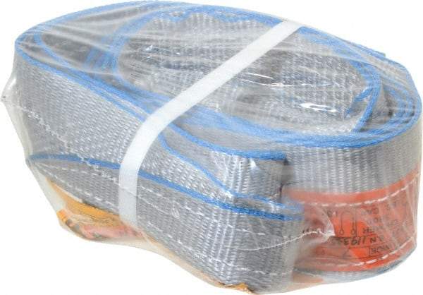 Lift-All - 7' Long x 3" Wide, 4,800 Lb Vertical Capacity, 1 Ply, Polyester Web Sling - 3,800 Lb Choker Capacity - USA Tool & Supply