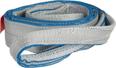 Lift-All - 6' Long x 3" Wide, 8,600 Lb Vertical Capacity, 2 Ply, Polyester Web Sling - 6,900 Lb Choker Capacity - USA Tool & Supply