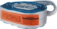 Lift-All - 10' Long x 3" Wide, 8,600 Lb Vertical Capacity, 2 Ply, Polyester Web Sling - 6,900 Lb Choker Capacity - USA Tool & Supply