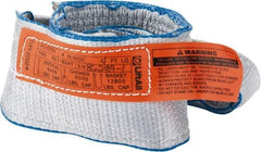 Lift-All - 4' Long x 4" Wide, 6,400 Lb Vertical Capacity, 1 Ply, Polyester Web Sling - 5,000 Lb Choker Capacity - USA Tool & Supply
