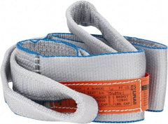 Lift-All - 6' Long x 4" Wide, 6,400 Lb Vertical Capacity, 1 Ply, Polyester Web Sling - 5,000 Lb Choker Capacity - USA Tool & Supply