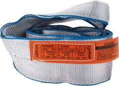 Lift-All - 6' Long x 4" Wide, 11,500 Lb Vertical Capacity, 2 Ply, Polyester Web Sling - 9,200 Lb Choker Capacity - USA Tool & Supply