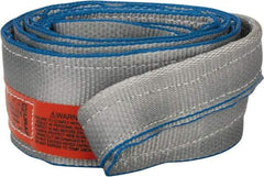 Lift-All - 8' Long x 4" Wide, 11,500 Lb Vertical Capacity, 2 Ply, Polyester Web Sling - 9,200 Lb Choker Capacity - USA Tool & Supply