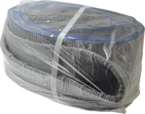 Lift-All - 10' Long x 6" Wide, 16,300 Lb Vertical Capacity, 2 Ply, Polyester Web Sling - 13,000 Lb Choker Capacity - USA Tool & Supply