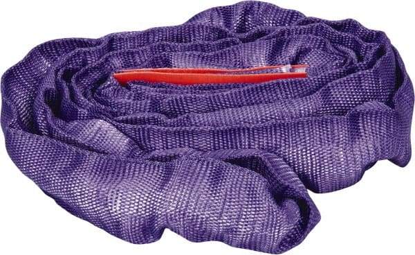 Lift-All - 5' Long x 1" Wide, Polyester Web Sling - 2,100 Lb Choker Capacity, 5/8" Diam Chain, Purple - USA Tool & Supply