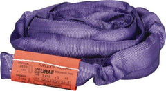 Lift-All - 8' Long x 1" Wide, 2,600 Lb Vertical Capacity, Polyester Web Sling - 2,100 Lb Choker Capacity, 5/8" Diam Chain, Purple - USA Tool & Supply