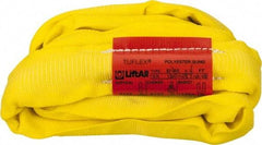 Lift-All - 4' Long x 4" Wide, Polyester Web Sling - 6,700 Lb Choker Capacity, 1-1/8" Diam Chain, Yellow - USA Tool & Supply