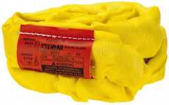 Lift-All - 5' Long x 1-3/4" Wide, Polyester Web Sling - 6,700 Lb Choker Capacity, 1-1/8" Diam Chain, Yellow - USA Tool & Supply