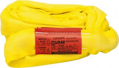 Lift-All - 6' Long x 1-3/4" Wide, Polyester Web Sling - 6,700 Lb Choker Capacity, 1-1/8" Diam Chain, Yellow - USA Tool & Supply