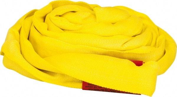 Lift-All - 8' Long x 1-3/4" Wide, Polyester Web Sling - 6,700 Lb Choker Capacity, 1-1/8" Diam Chain, Yellow - USA Tool & Supply