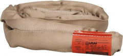 Lift-All - 6' Long x 1-7/8" Wide, Polyester Web Sling - 8,500 Lb Choker Capacity, 1-1/8" Diam Chain, Tan - USA Tool & Supply