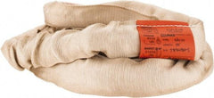 Lift-All - 10' Long x 1-7/8" Wide, Polyester Web Sling - 8,500 Lb Choker Capacity, 1-1/8" Diam Chain, Tan - USA Tool & Supply