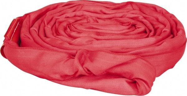 Lift-All - 10' Long x 2" Wide, Polyester Web Sling - 10,600 Lb Choker Capacity, 1-3/8" Diam Chain, Red - USA Tool & Supply