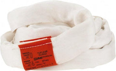 Lift-All - 8' Long x 2-1/8" Wide, Polyester Web Sling - 13,400 Lb Choker Capacity, 1-3/8" Diam Chain, White - USA Tool & Supply