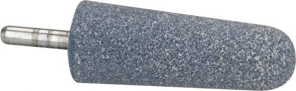 Tru-Maxx - 1" Head Diam x 2-3/4" Thickness, A3, Tree End, Aluminum Oxide Mounted Point - Blue, Medium Grade, 60 Grit, 15,530 RPM - USA Tool & Supply