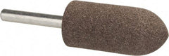 Tru-Maxx - 7/8" Head Diam x 2" Thickness, A11, Pointed Tree End, Aluminum Oxide Mounted Point - Medium Grade, 60 Grit, 25,420 RPM - USA Tool & Supply