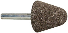 Tru-Maxx - 1-1/4" Head Diam x 1-1/4" Thickness, A4, Tree End, Aluminum Oxide Mounted Point - Medium Grade, 60 Grit, 28,550 RPM - USA Tool & Supply