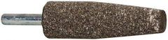 Tru-Maxx - 3/4" Head Diam x 2-1/2" Thickness, A1, Cone End, Aluminum Oxide Mounted Point - Medium Grade, 60 Grit, 20,960 RPM - USA Tool & Supply