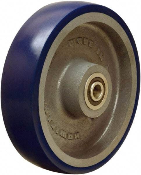 Hamilton - 10 Inch Diameter x 2-1/2 Inch Wide, Polyurethane on Cast Iron Caster Wheel - 2,000 Lb. Capacity, 3-1/4 Inch Hub Length, 1-1/4 Inch Axle Diameter, Tapered Roller Bearing - USA Tool & Supply