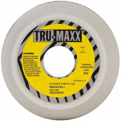 Tru-Maxx - 5" Diam, 1-3/4" Hole Size, 1-3/4" Overall Thickness, 60 Grit, Type 11 Tool & Cutter Grinding Wheel - Medium Grade, Aluminum Oxide, J Hardness, 4,585 RPM - USA Tool & Supply