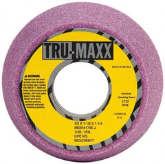 Tru-Maxx - 4" Diam, 1-1/4" Hole Size, 1-3/4" Overall Thickness, 46 Grit, Type 11 Tool & Cutter Grinding Wheel - Coarse Grade, Aluminum Oxide, J Hardness, 5,730 RPM - USA Tool & Supply