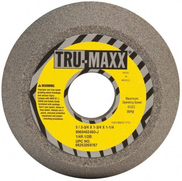 Tru-Maxx - 5" Diam, 1-1/4" Hole Size, 1-3/4" Overall Thickness, 60 Grit, Type 11 Tool & Cutter Grinding Wheel - Medium Grade, Aluminum Oxide, J Hardness, 4,585 RPM - USA Tool & Supply