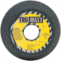 Tru-Maxx - 5" Diam, 1-1/4" Hole Size, 1-3/4" Overall Thickness, 60 Grit, Type 11 Tool & Cutter Grinding Wheel - Medium Grade, Aluminum Oxide, I Hardness, 4,585 RPM - USA Tool & Supply