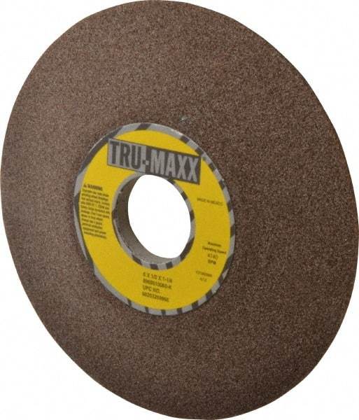 Tru-Maxx - 6" Diam, 1-1/4" Hole Size, 1/2" Overall Thickness, 60 Grit, Type 12 Tool & Cutter Grinding Wheel - Medium Grade, Aluminum Oxide, K Hardness, 4,140 RPM - USA Tool & Supply