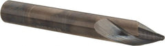 Accupro - 3/8" Body Diam, 60°, 3" OAL, Solid Carbide Spotting Drill - USA Tool & Supply