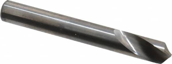 Accupro - 8mm Body Diam, 120°, 63mm OAL, Solid Carbide Spotting Drill - USA Tool & Supply