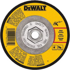 DeWALT - 24 Grit, 9" Wheel Diam, 1/4" Wheel Thickness, Type 27 Depressed Center Wheel - Aluminum Oxide, Resinoid Bond, 6,600 Max RPM - USA Tool & Supply