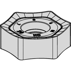 Kennametal - HNPJ759 HD Grade KCK15 Carbide Milling Insert - TiN/TiCN/Al2O3 Finish, 0.2886" Thick, 7/8" Inscribed Circle, 3.5mm Corner Radius - USA Tool & Supply