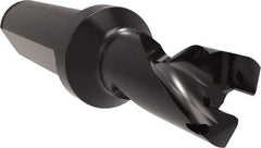 Allied Machine and Engineering - Series 15, 15 to 16mm Diam, 3/4" Diam Straight Shank with Flange, Helical Flute Spade Drill - 11/16" Max Depth, 1-3/4" Body Length, 3-25/32" OAL, Short Length, Through Coolant - USA Tool & Supply