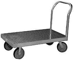 Magliner - 2,000 Lb Capacity Aluminum Platform Truck - Aluminum Deck, 36" OAW - USA Tool & Supply