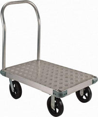 Value Collection - 2,000 Lb Capacity Aluminum Platform Truck - Aluminum Deck, 24" OAW - USA Tool & Supply