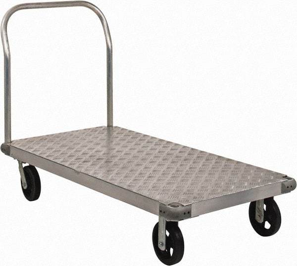 Value Collection - 2,000 Lb Capacity Aluminum Platform Truck - Aluminum Deck, 30" OAW - USA Tool & Supply