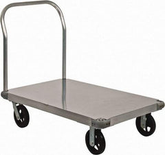 Value Collection - 2,000 Lb Capacity Aluminum Platform Truck - Aluminum Deck, 30" OAW - USA Tool & Supply