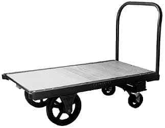 Fairbanks - 2,800 Lb Capacity Steel Platform Truck - Hardwood Deck, 36" OAW - USA Tool & Supply