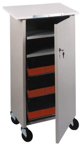 Lockwood Mfg. - 24 Inches Wide x 44 Inches High x 16 Inches Deep Portable Multi-Task Stand - With Door - USA Tool & Supply