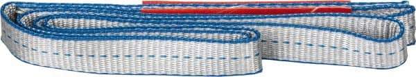 Lift-All - 3' Long x 1" Wide, 3,200 Lb Vertical Capacity, 1 Ply, Polyester Web Sling - 2,500 Lb Choker Capacity - USA Tool & Supply