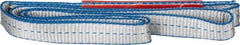Lift-All - 3' Long x 1" Wide, 3,200 Lb Vertical Capacity, 1 Ply, Polyester Web Sling - 2,500 Lb Choker Capacity - USA Tool & Supply