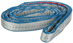 Lift-All - 3' Long x 1" Wide, 6,200 Lb Vertical Capacity, 2 Ply, Polyester Web Sling - 4,900 Lb Choker Capacity - USA Tool & Supply