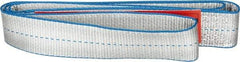 Lift-All - 3' Long x 2" Wide, 6,400 Lb Vertical Capacity, 1 Ply, Polyester Web Sling - 5,000 Lb Choker Capacity - USA Tool & Supply