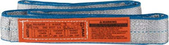 Lift-All - 3' Long x 2" Wide, 12,200 Lb Vertical Capacity, 2 Ply, Polyester Web Sling - 9,800 Lb Choker Capacity - USA Tool & Supply