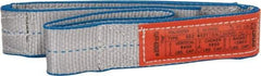 Lift-All - 3' Long x 2" Wide, 6,400 Lb Vertical Capacity, 2 Ply, Polyester Web Sling - 5,000 Lb Choker Capacity - USA Tool & Supply