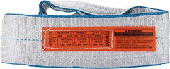 Lift-All - 3' Long x 4" Wide, 11,500 Lb Vertical Capacity, 2 Ply, Polyester Web Sling - 9,200 Lb Choker Capacity - USA Tool & Supply