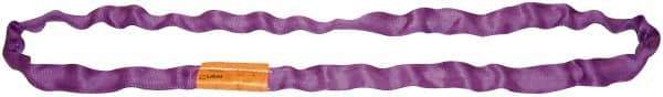 Lift-All - 9' Long x 3-1/4" Wide, Polyester Web Sling - 24,800 Lb Choker Capacity, 2-1/4" Diam Chain, Gray - USA Tool & Supply