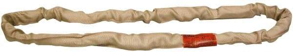 Lift-All - 9' Long x 1-7/8" Wide, Polyester Web Sling - 8,500 Lb Choker Capacity, 1-1/8" Diam Chain, Tan - USA Tool & Supply