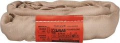 Lift-All - 3' Long x 3" Wide, 10,600 Lb Vertical Capacity, Polyester Web Sling - 8,500 Lb Choker Capacity, 1-1/8" Diam Chain, Tan - USA Tool & Supply